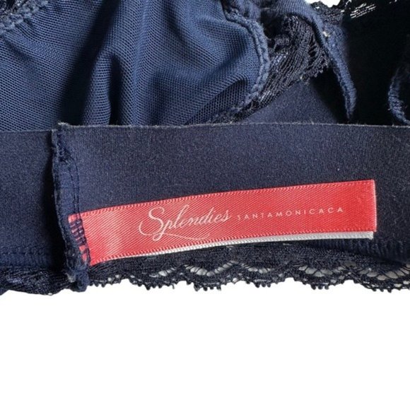 Splendies Navy Blue Lace Lacy Hipster 2X - Picture 4 of 5